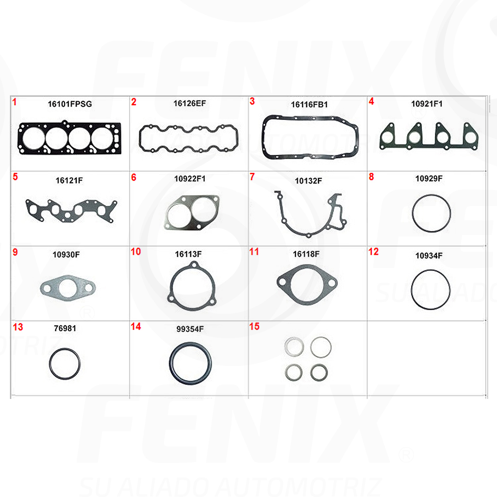EMPAQUETADURA MOTOR COMPLETA CH LUV 2.2