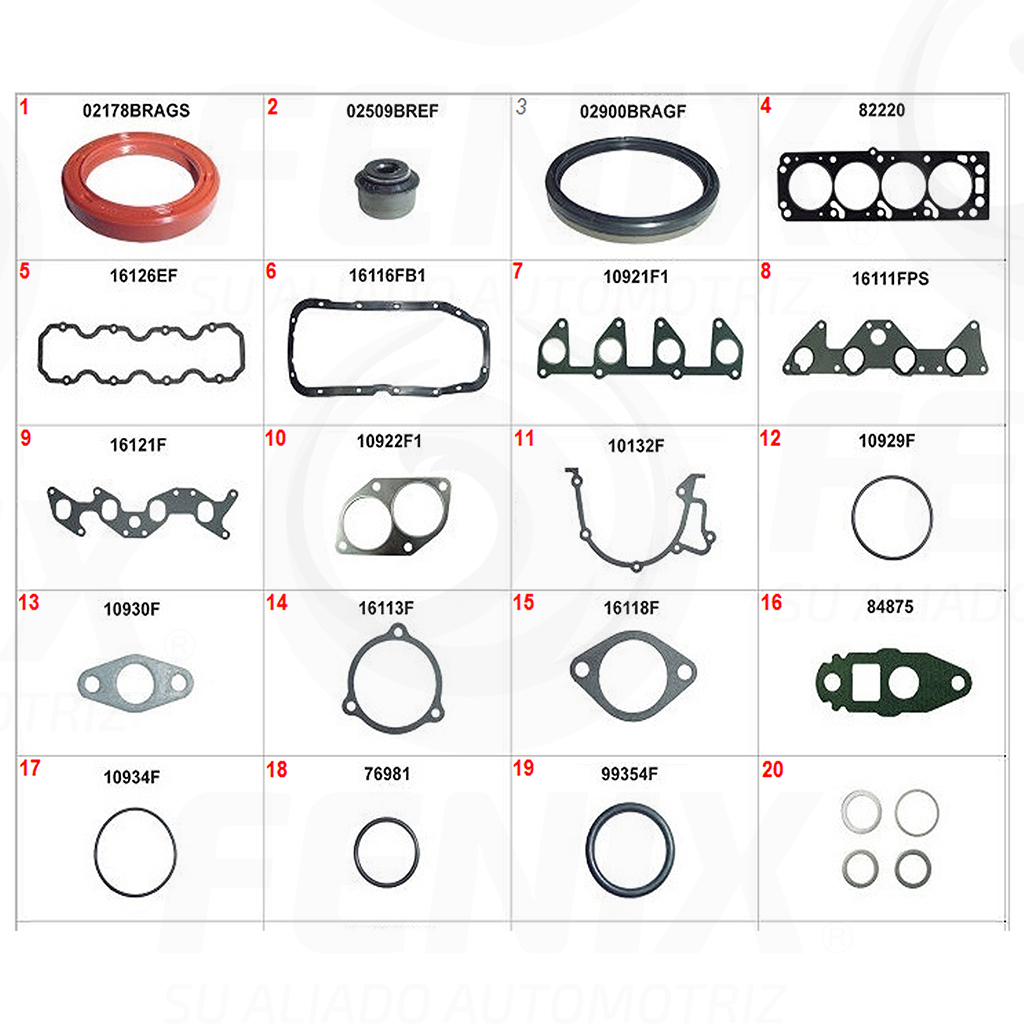 EMPAQUETADURA MOTOR COMPLETA CH MONZA MEJORADO