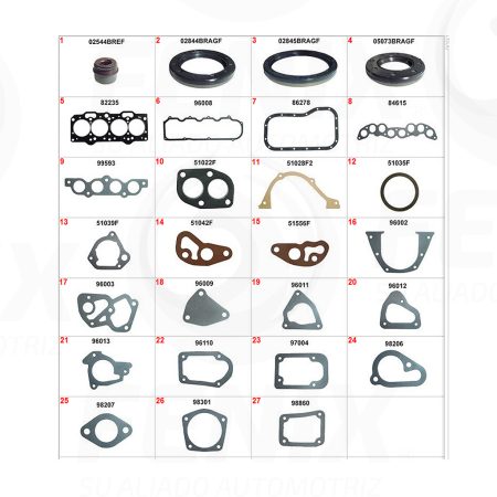 EMPAQUETADURA MOTOR COMPLETA FI PALIO/UNO 1.3 8V