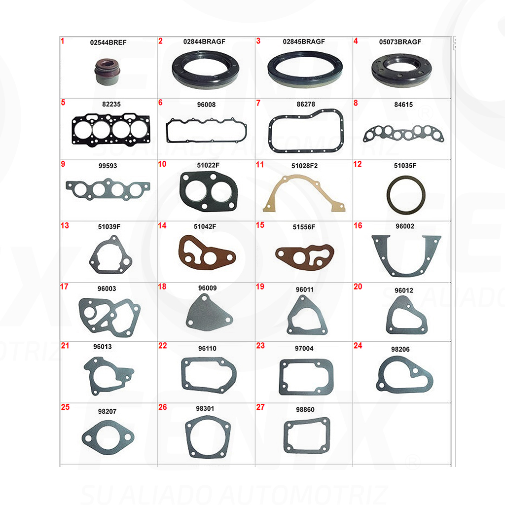 EMPAQUETADURA MOTOR COMPLETA FI PALIO/UNO 1.3 8V