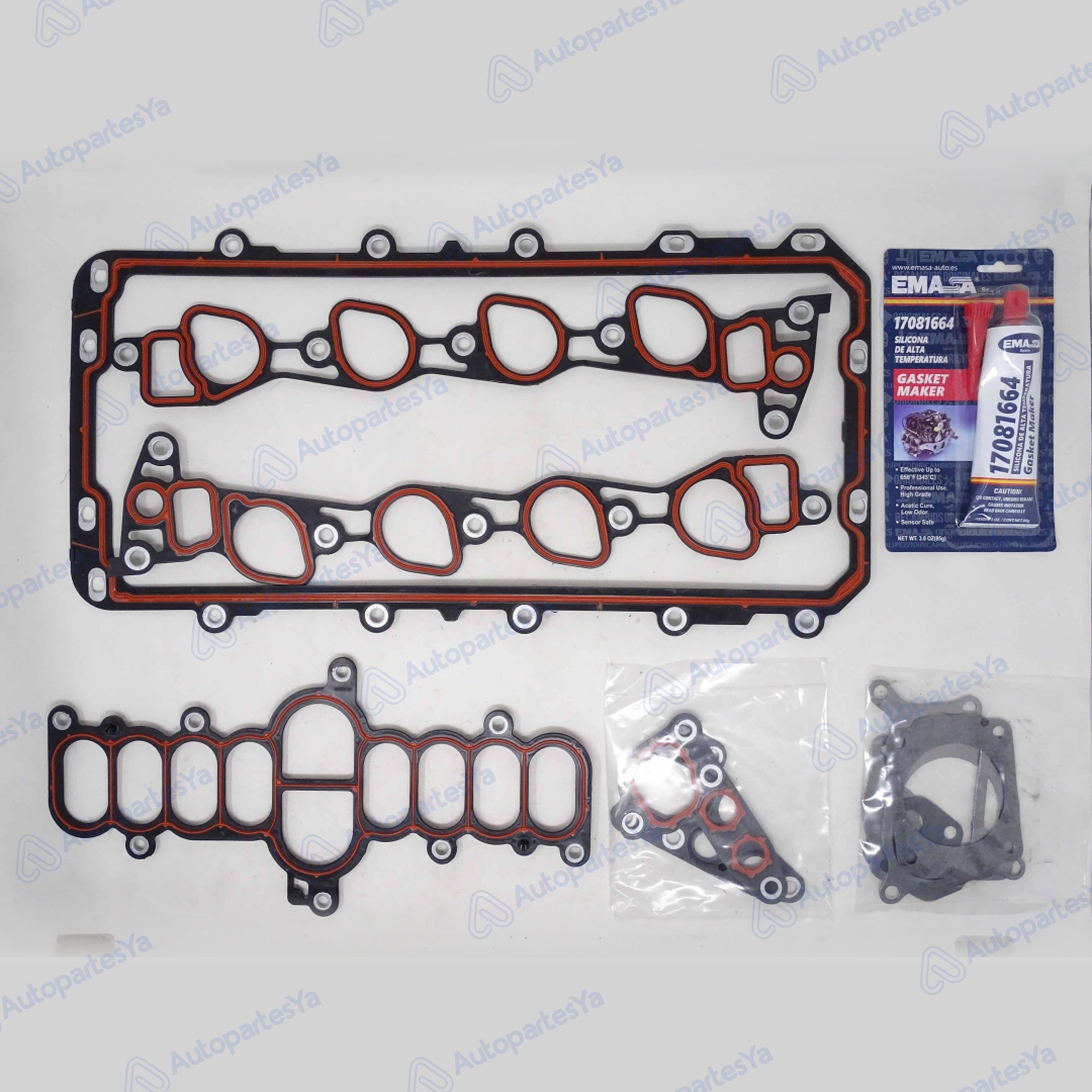 EMPAQUETADURA MOTOR COMPLETA (FIBRA) FORD FORTALEZA 4.6 2 VALVULAS TRITON 5.4 (INYLUYE SILICONA 85GR.)